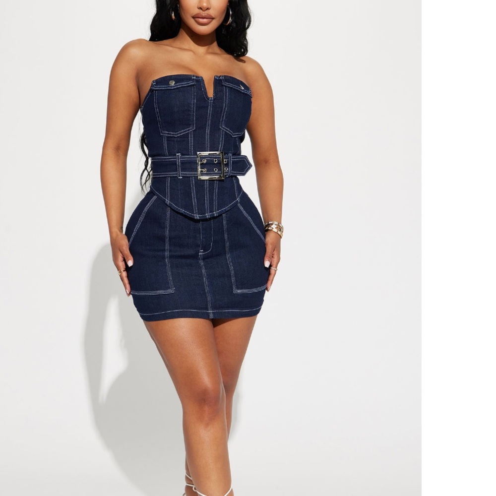 Denim Skirt Set